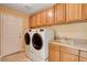 Laundry room featuring washer, dryer, sink, and tile flooring at 812 Eaglewood Dr, Las Vegas, NV 89144