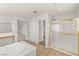 Bright bathroom offers shower stall and a large soaking tub at 10501 Haywood Dr, Las Vegas, NV 89135