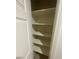 Linen closet with open shelving at 1209 Equator Ave, North Las Vegas, NV 89032