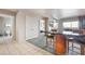 Living area shows doorway to bathroom, bedroom and full bar-style dining next to kitchen at 211 E Flamingo Rd # 1011, Las Vegas, NV 89169