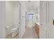 Bathroom featuring a glass shower, toilet, and tile flooring at 3051 Scotts Valley Dr, Henderson, NV 89052