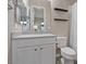Bathroom with a white vanity, stone countertops, and modern fixtures at 342 Molinetto St, Las Vegas, NV 89138