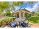 Inviting backyard patio with comfortable seating, ideal for relaxing or entertaining outdoors at 4 Annadale Ct, Henderson, NV 89052
