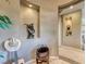 Hallway decor features cowboy decor and a beautiful carpet runner at 4 Annadale Ct, Henderson, NV 89052