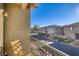 Balcony featuring seating area and street view of the community at 4350 Westbury Square St # 3, North Las Vegas, NV 89032