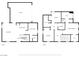 Floor plans showcasing both the first and second stories of the home with measurements, halls, and bedroom at 4610 Lime Straight Dr, Las Vegas, NV 89115