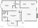 Detailed floor plan showcasing the layout of the bedrooms, bathrooms, living areas, and balcony at 5068 Jeffreys St # 202, Las Vegas, NV 89119