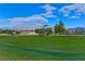 Beautiful golf course with mountain backdrop, surrounded by desert landscape at 7824 Pine Warbler Way, North Las Vegas, NV 89084