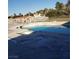 Backyard featuring a blue swimming pool with surrounding concrete patio and landscaping at 7990 Firethorn, Las Vegas, NV 89123