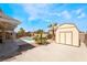 Beautiful backyard with a pool and outdoor shed at 824 Bussora Rose Dr, Henderson, NV 89015