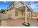 View of the patio with pergola cover, and direct access to the home's exterior at 9073 Spoonbill Ridge Pl, Las Vegas, NV 89143