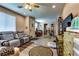 Inviting living room features wood-look floors and lots of natural light at 9511 Star Vista Ct, Las Vegas, NV 89149
