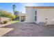 Backyard with patio and dirt landscaping at 1100 Meridian Bay Dr, Las Vegas, NV 89128