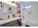 Modern bathroom with vanity, bathtub, and stylish fixtures at 1100 Meridian Bay Dr, Las Vegas, NV 89128
