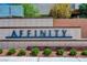 View of the Affinity neighborhood sign in front of manicured landscaping and attractive community branding at 11297 Essence Point Ave # 102, Las Vegas, NV 89135