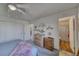 Spacious bedroom with double closets, dresser, and views of an ensuite bathroom at 2008 Mesquite Ln # 305, Laughlin, NV 89029