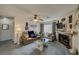 Comfortable living room with a fireplace, sofas, and stylish decor at 2008 Mesquite Ln # 305, Laughlin, NV 89029