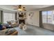 Comfortable living room with a fireplace and large windows for natural light at 2008 Mesquite Ln # 305, Laughlin, NV 89029