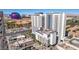 The Platinum Hotel and Spa aerial view, standing tall among Las Vegas city buildings at 211 E Flamingo Rd # 714, Las Vegas, NV 89169