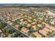 Expansive aerial view of a community featuring well-maintained homes with lush landscaping and convenient access to urban amenities at 2292 Cassatt Dr, Henderson, NV 89074