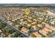Panoramic aerial view of neighborhood showcasing the beautiful community nestled amongst trees and nature at 2292 Cassatt Dr, Henderson, NV 89074