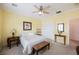 A well-lit bedroom featuring a standard closet and neutral carpet at 2388 Aztec Ruin Way, Henderson, NV 89044