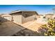 View of the converted shed and pool from a corner of the back yard at 2540 Eagle St, Las Vegas, NV 89142
