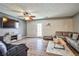 Inviting living room offering abundant space and warm, wood-look flooring at 2540 Eagle St, Las Vegas, NV 89142