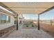 Covered patio area, with pavers and xeriscaping, great for outdoor living and entertaining at 3096 Beaux Art Ave, Henderson, NV 89044