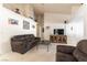 Comfortable living room with stylish furnishings, neutral decor, and bright, open space at 364 Rushing Creek Ct, Henderson, NV 89014