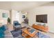 Virtually staged living room with modern decor and open floor plan at 5339 Indian River Dr # 281, Las Vegas, NV 89103