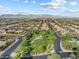An aerial view of a community park, situated in a neighborhood with mountain views at 6895 Kelp Ledge Ct, Las Vegas, NV 89131