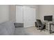 Bedroom features a sleeper sofa, closet, and workstation setup at 8 Reflection Cove Dr, Henderson, NV 89011