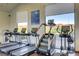 Well-equipped gym area with treadmills, stair climbers, and picturesque views at 8 Reflection Cove Dr, Henderson, NV 89011