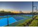 Community tennis courts at sunset at 10 Sugarberry Ln, Las Vegas, NV 89135