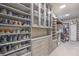 A large walk-in closet showcases ample shelving and storage space at 10 Sugarberry Ln, Las Vegas, NV 89135