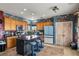 Beautiful kitchen with an island, tile floors and modern appliances at 1131 S Blagg Rd, Pahrump, NV 89048