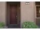 Close-up of charming front door and well-maintained front entrance at 1837 Ardilea St, Las Vegas, NV 89135