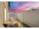 Cozy outdoor patio with comfortable seating and a serene atmosphere under a colorful sky at 207 Callen Falls Ave # 1713, Henderson, NV 89011