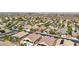 Overhead view of a neighborhood with mature landscaping and private pools at 2197 Big Bar Dr, Henderson, NV 89052
