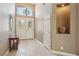 Welcoming foyer with tile flooring, double-door entry, and a decorative alcove niche at 2197 Big Bar Dr, Henderson, NV 89052