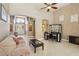 Open living area with a bar and elegant lighting at 2197 Big Bar Dr, Henderson, NV 89052