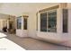Covered patio with ample space and multiple windows at 2197 Big Bar Dr, Henderson, NV 89052