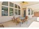 Covered patio area with outdoor seating and view of pool at 2197 Big Bar Dr, Henderson, NV 89052