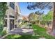Backyard featuring a patio, lawn and mature landscaping at 2636 Ontario Dr, Las Vegas, NV 89128