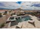 Relax in the pool and spa; backyard offers city views and ample seating at 4576 Amazing View St, Las Vegas, NV 89129