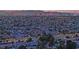 An aerial view showcasing the neighborhood and the Vegas skyline in the background at 5239 Somerset Dr, Las Vegas, NV 89120