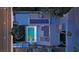 Stunning aerial view of home featuring solar panels, a sparkling pool, and a well-maintained backyard at 5239 Somerset Dr, Las Vegas, NV 89120