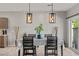 Dining area with modern pendant lighting and decor at 5524 E San Pietro Dr, Pahrump, NV 89061