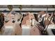 An aerial view of homes featuring well-maintained landscaping and tile roofs at 566 Searchlight Dr, Las Vegas, NV 89110